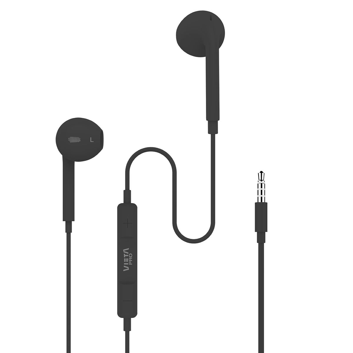Auriculares de botón Cozy de Vieta Pro micrófono integrado Negro-1