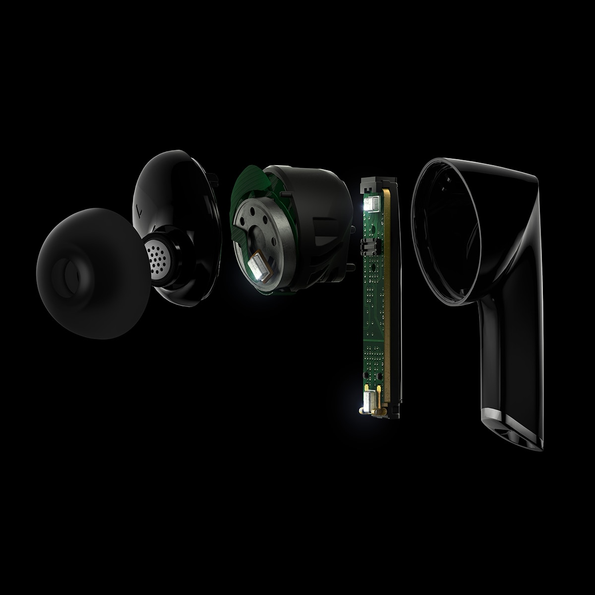 Auriculares True Wireless Denon AH-C830NCBK, con cancelación de ruido, negros Negro-4