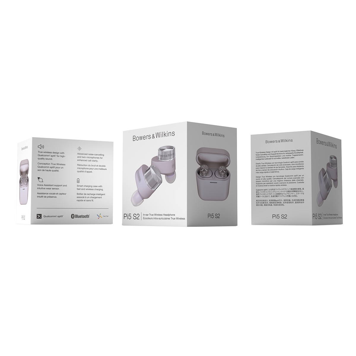 Auriculares de botón Bowers&Wilkins PI5 S2 True Wireless con cancelación de ruido activa - Lila Lila-8