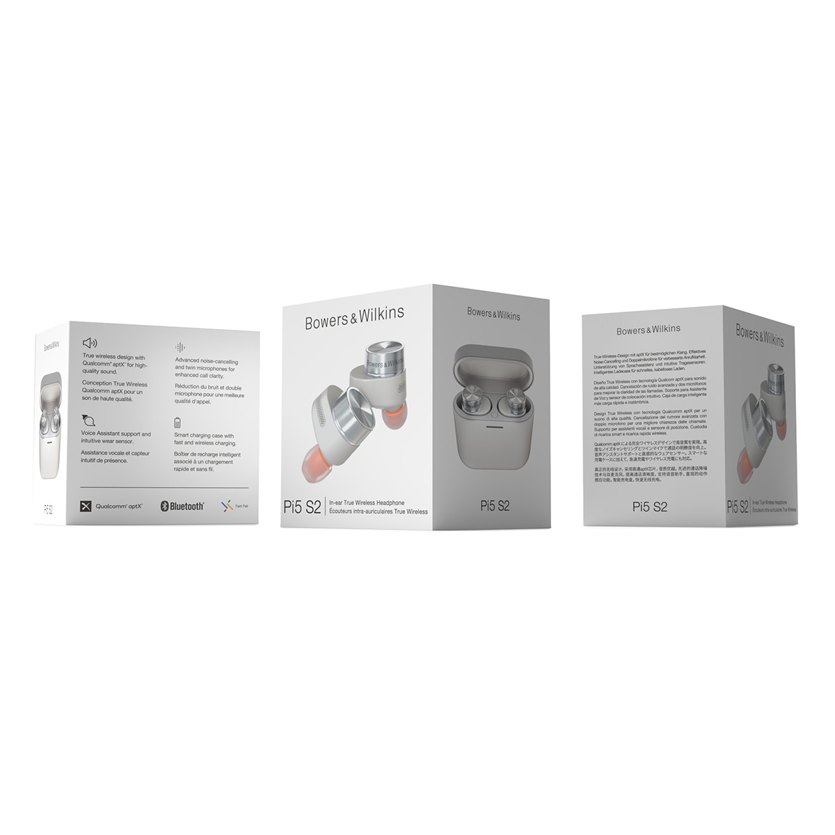 Auriculares de botón Bowers&Wilkins PI5 S2 True Wireless con cancelación de ruido activa Gris claro-9