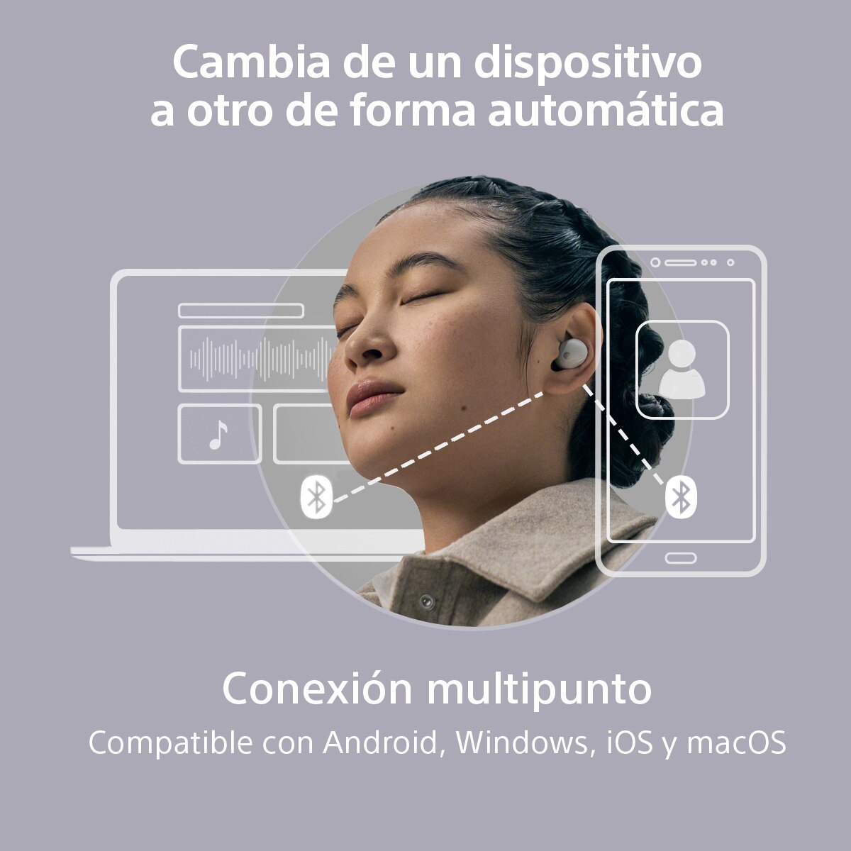 Sony WF-1000XM5 Inalámbricos Cancelación de ruido, 24 h de batería, micrófono, Auriculares compatibles asistentes de voz, para iOS, Android y PC - Plata Plata-7
