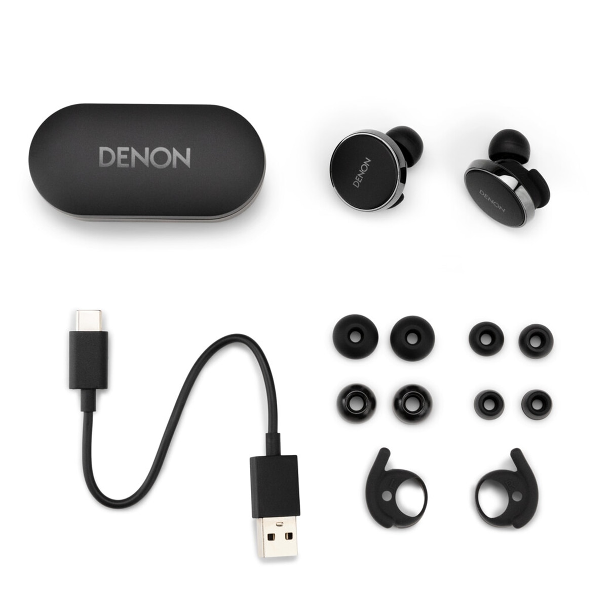 Auriculares True Wireless Denon PerL Pro con Bluetooth, cancelación activa de ruido adaptativa Negro-5
