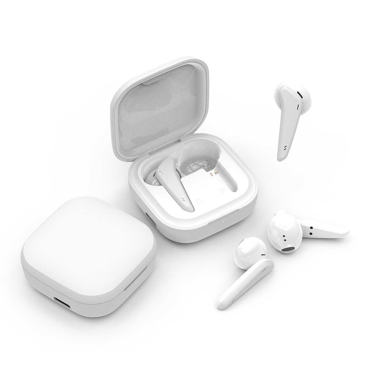 Auriculares de botón Inves T19 True wireless Blanco-3