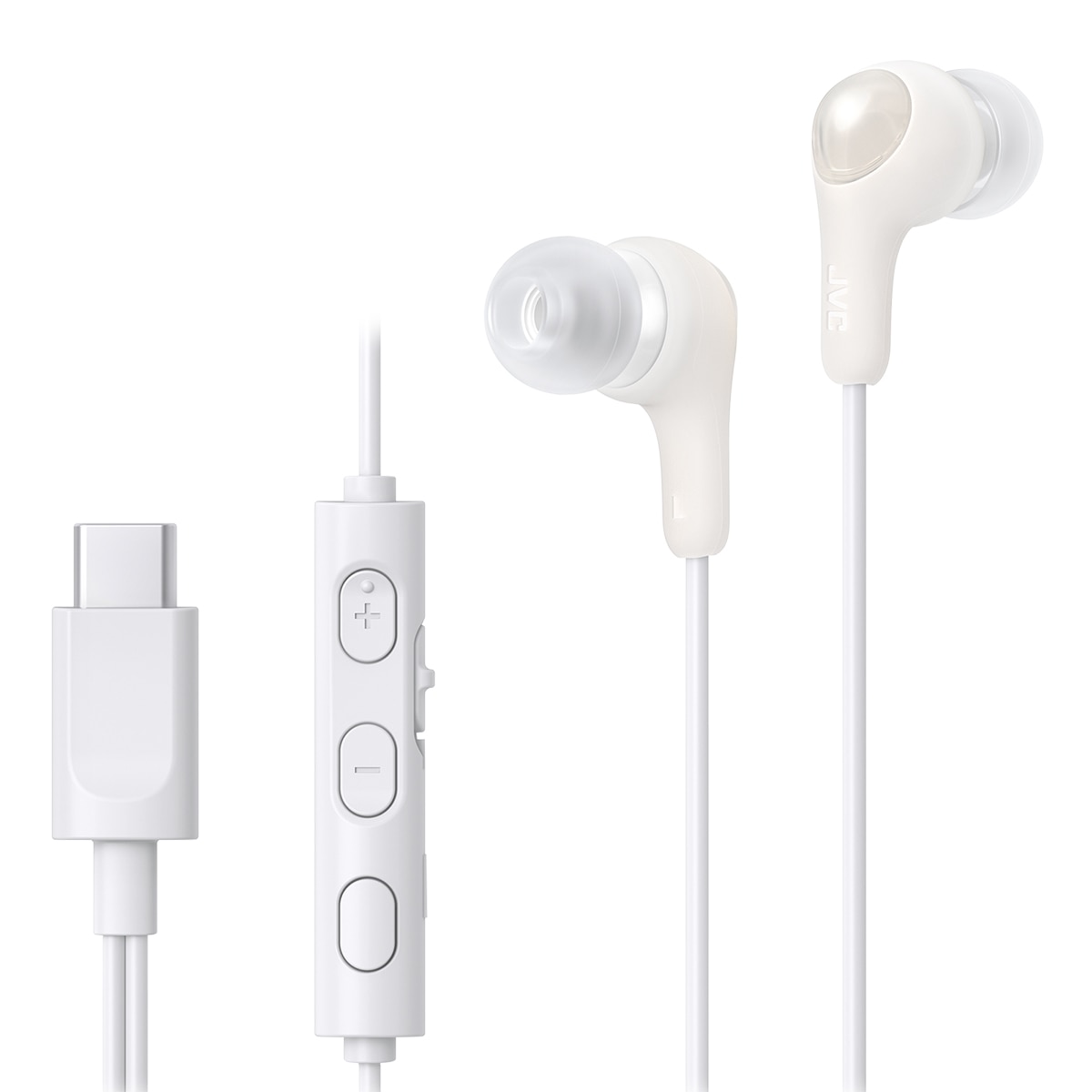 Auriculares de botón JVC HA-FR9UC "Gumy Connect" con USB-C Blanco-2