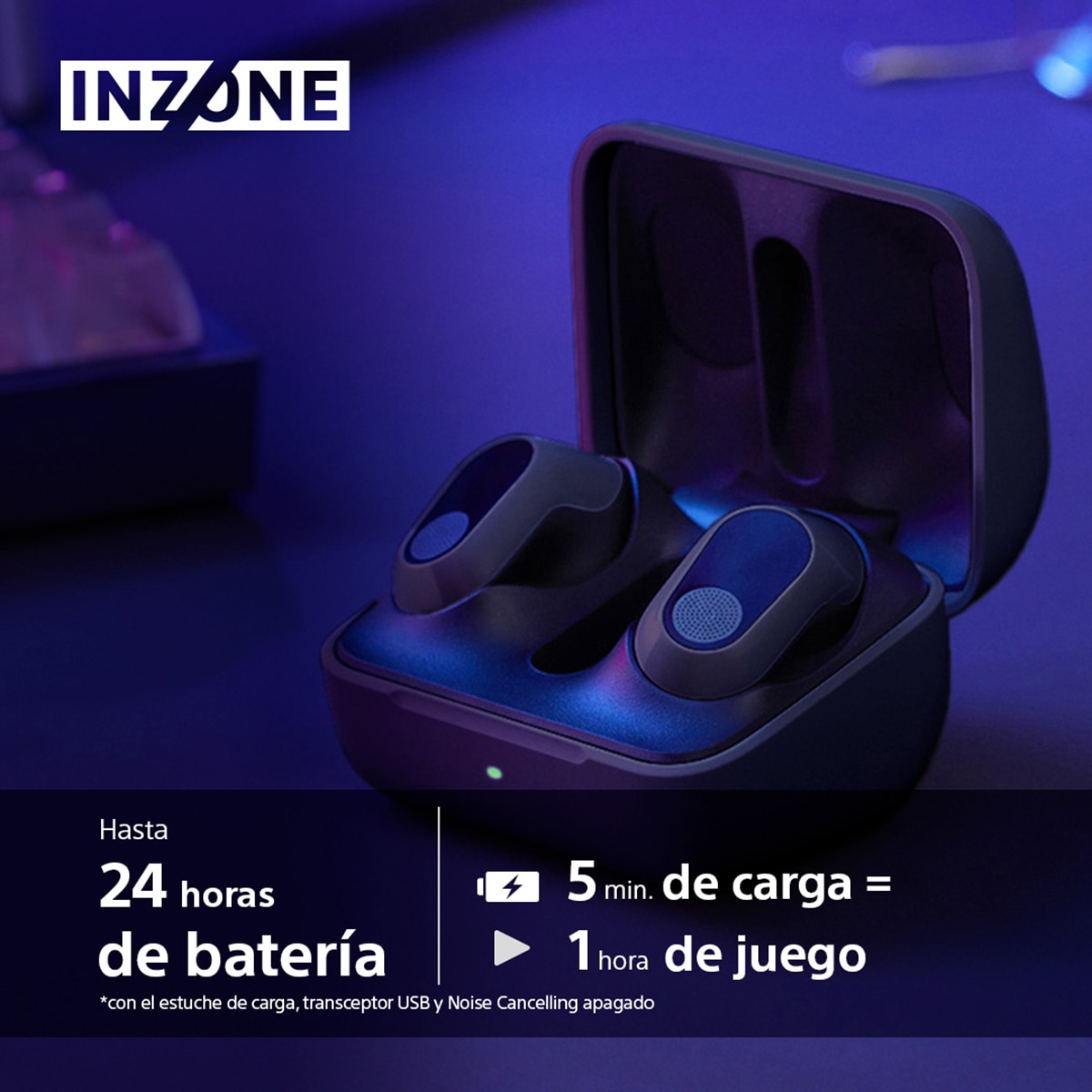 Sony InZone Buds Auriculares Inalámbricos Gaming Cancelación de ruido Negro-5