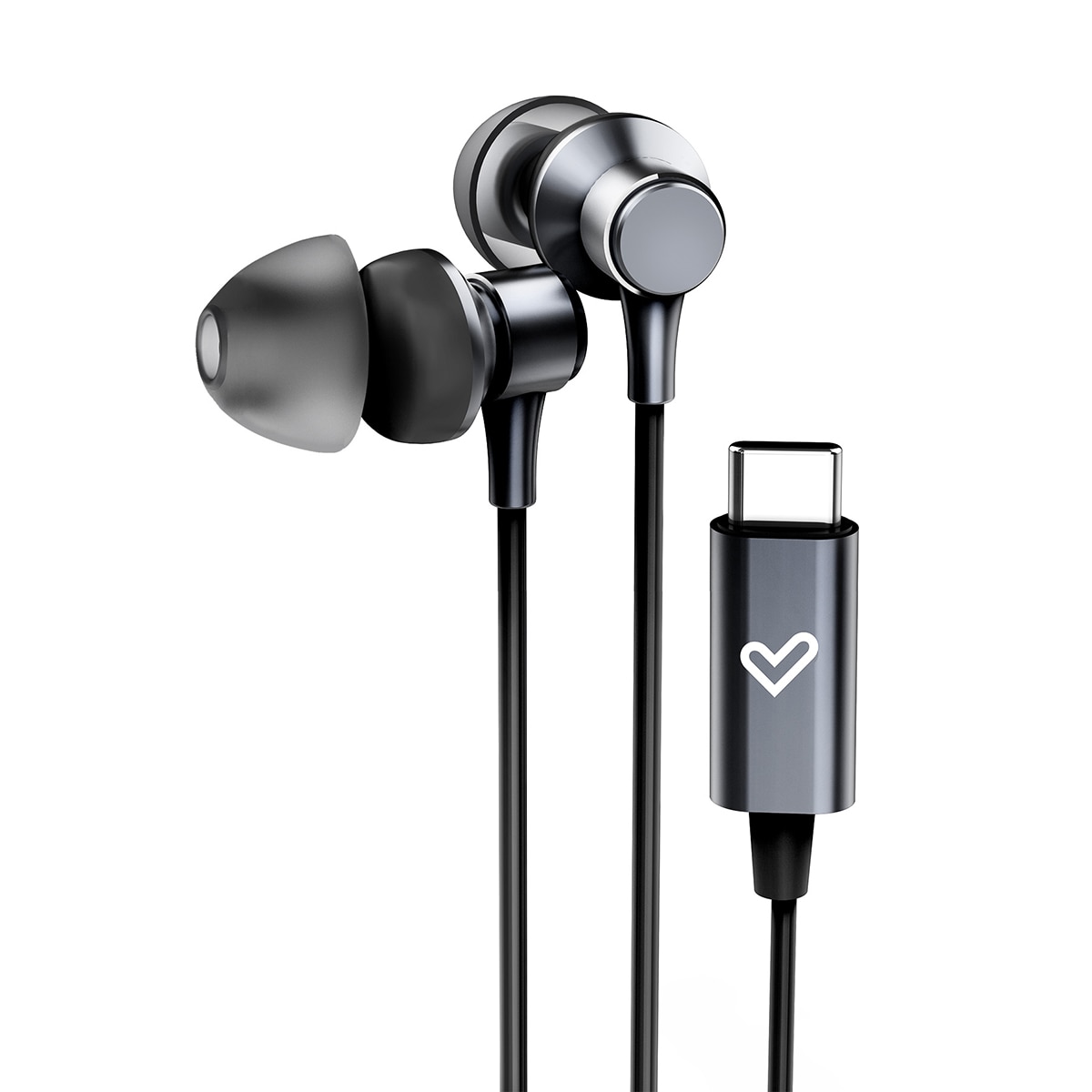 Auriculares de botón Energy Sistem Metallized Type-C Graphite con conversor digital y controlador de música y volumen Gris oscuro-2