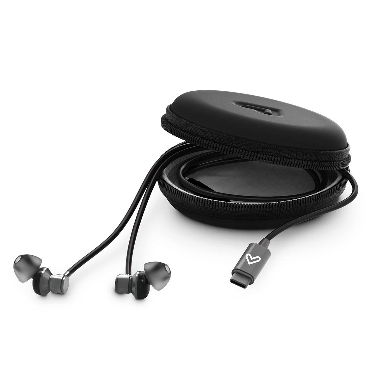 Auriculares de botón Energy Sistem Metallized Type-C Graphite con conversor digital y controlador de música y volumen Gris oscuro-5