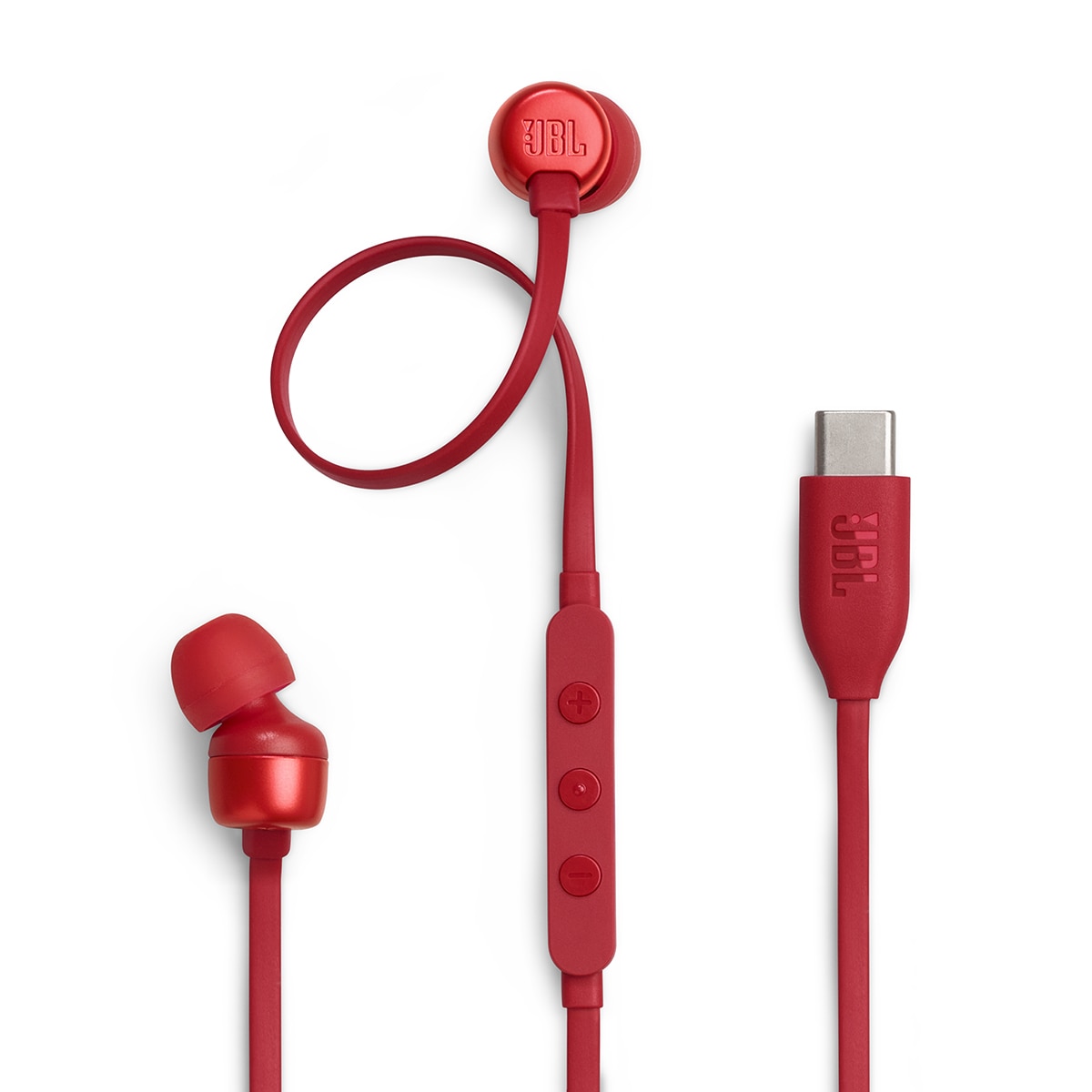 Auriculares de botón de alta resolución con cable JBL Tune 310C - Rojo Rojo-4