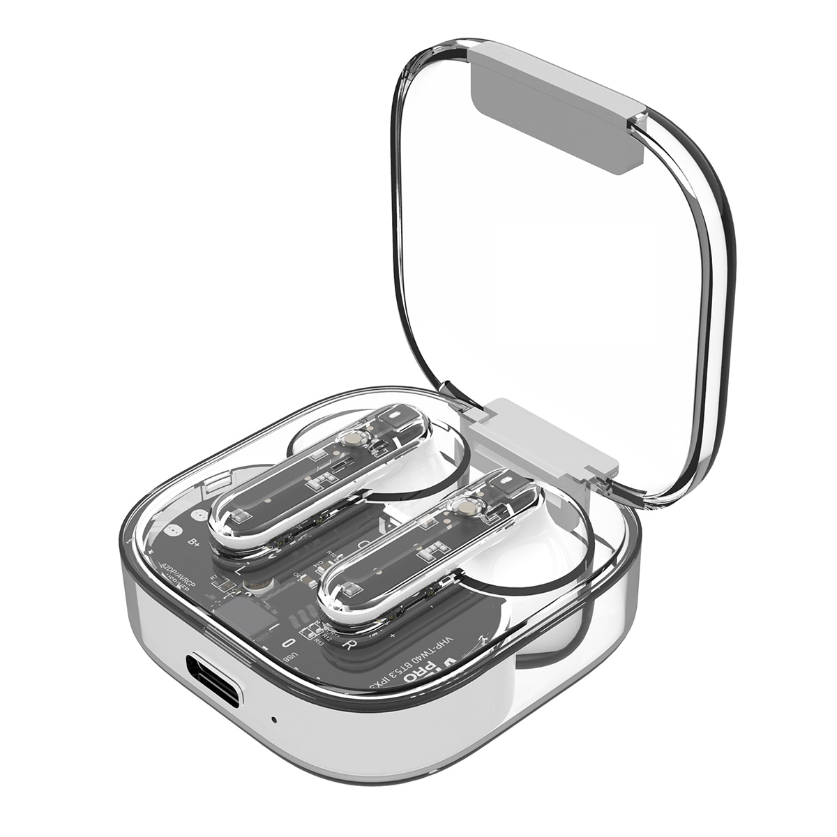 Auriculares True Wireless Vieta Pro Clear transparente Bluetooth 5.3 Transparente-2