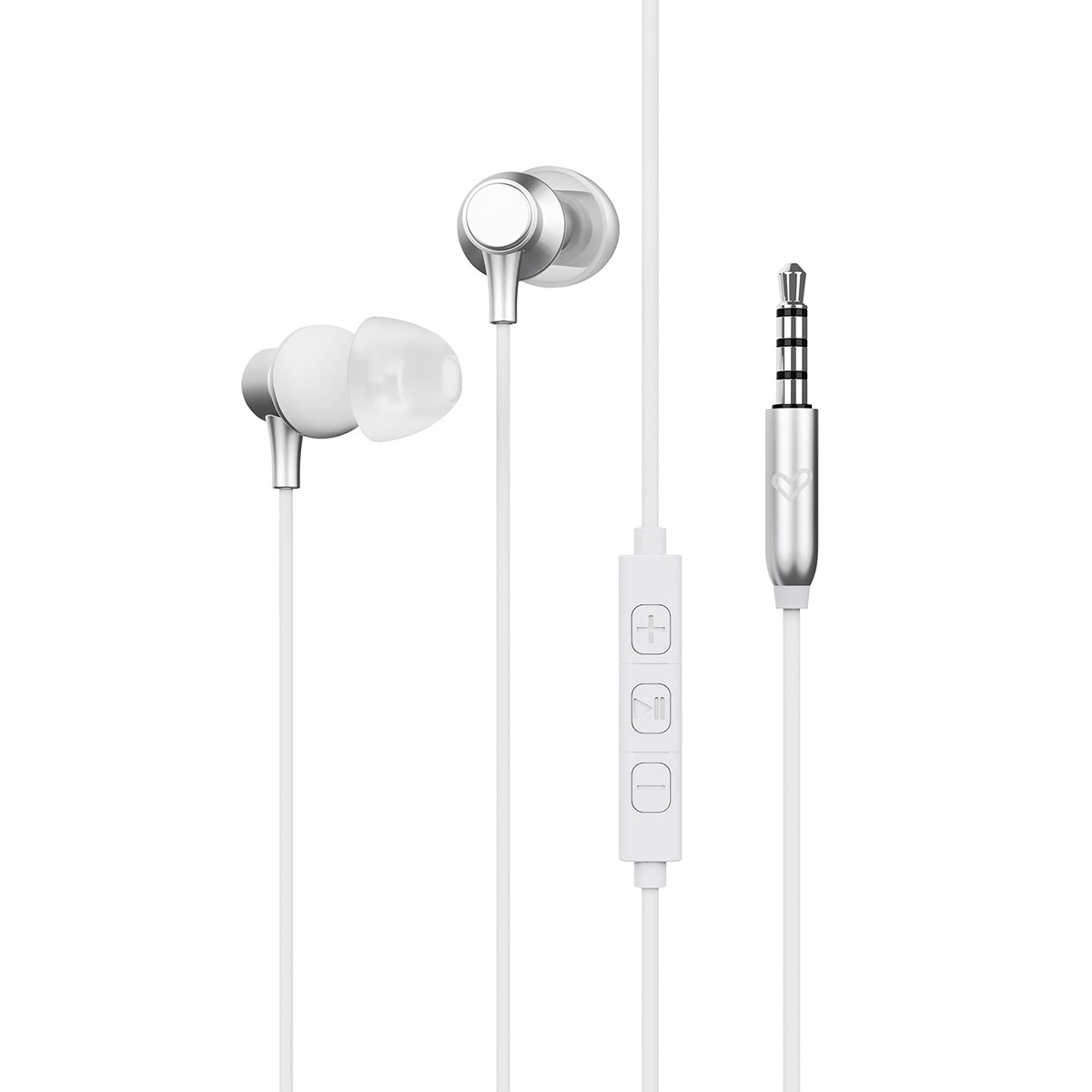 Auriculares de botón con cable Energy Sistem Metallized con micrófono integrado - Negro metalizado Plata metalizada-2