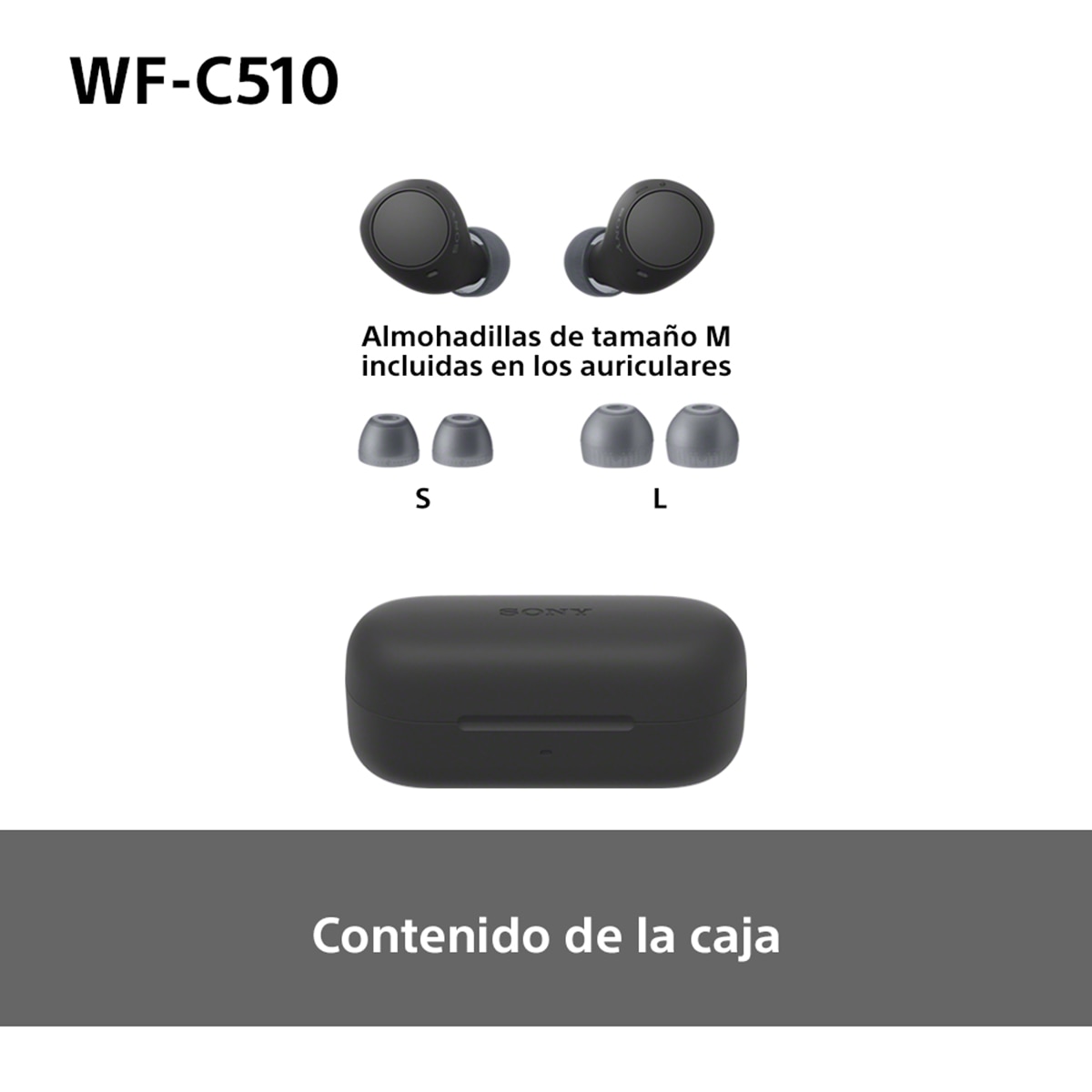 Sony WF-C510 Bluetooth multipunto, hasta 22 horas de batería, Auriculares modo sonido ambiente, IPX4 Negro-12