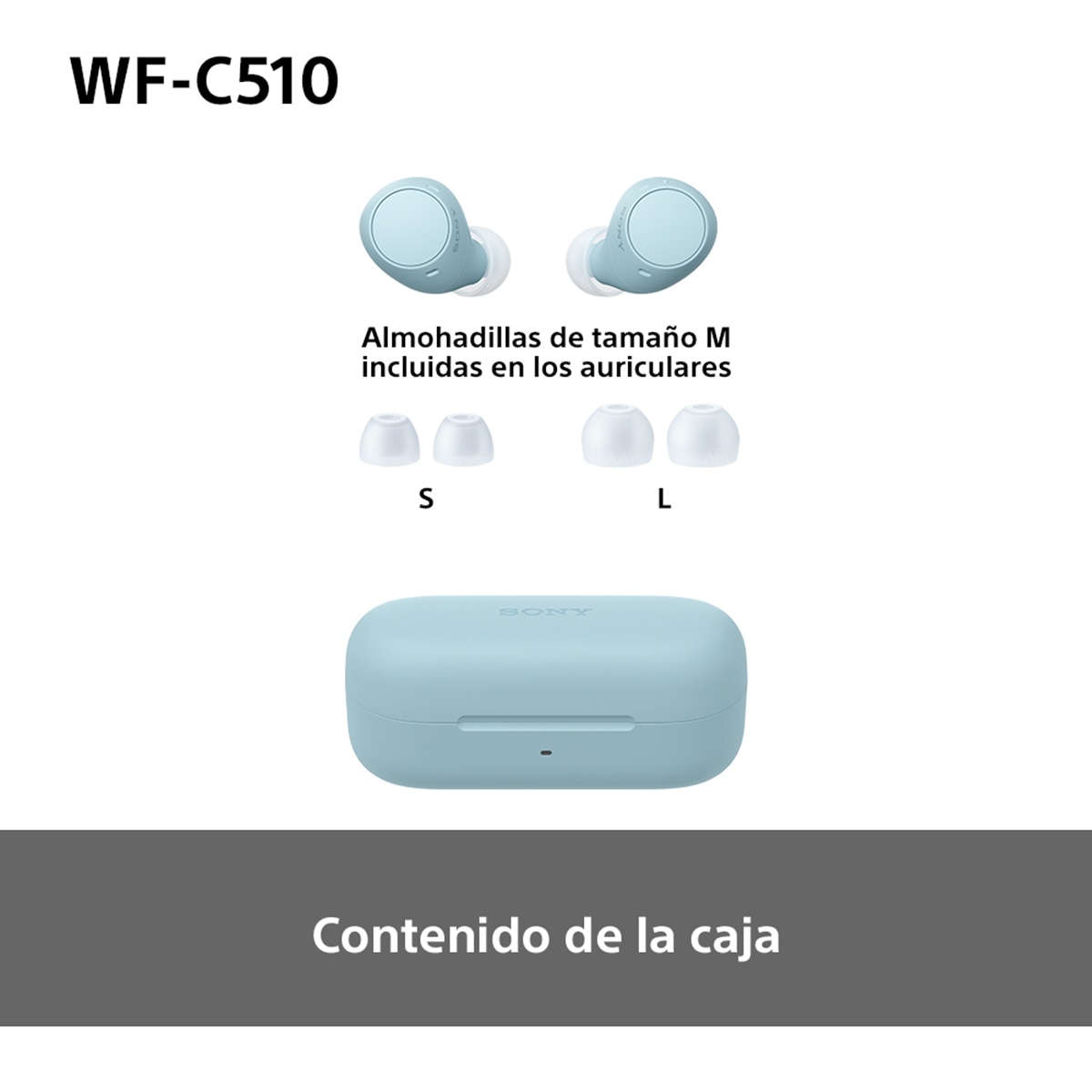 Sony WF-C510 Bluetooth multipunto, hasta 22 horas de batería, Auriculares modo sonido ambiente, IPX4 - Azul Azul-12