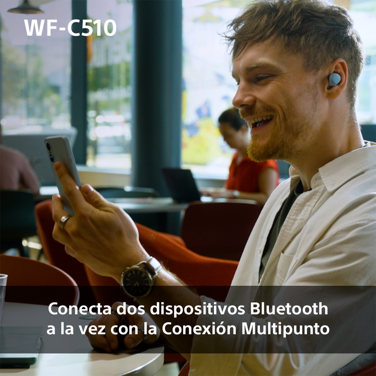 Sony WF-C510 Bluetooth multipunto, hasta 22 horas de batería, Auriculares modo sonido ambiente, IPX4 - Amarillo Amarillo-8