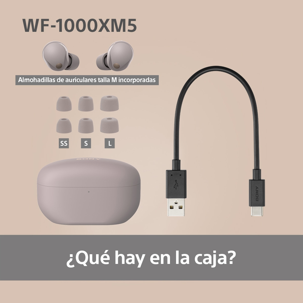 Sony WF-1000XM5 Inalámbricos Cancelación de ruido, 24 h de batería, micrófono, Auriculares compatibles asistentes de voz, para iOS, Android y PC - 220 Rosa palo 220 Rosa palo-10