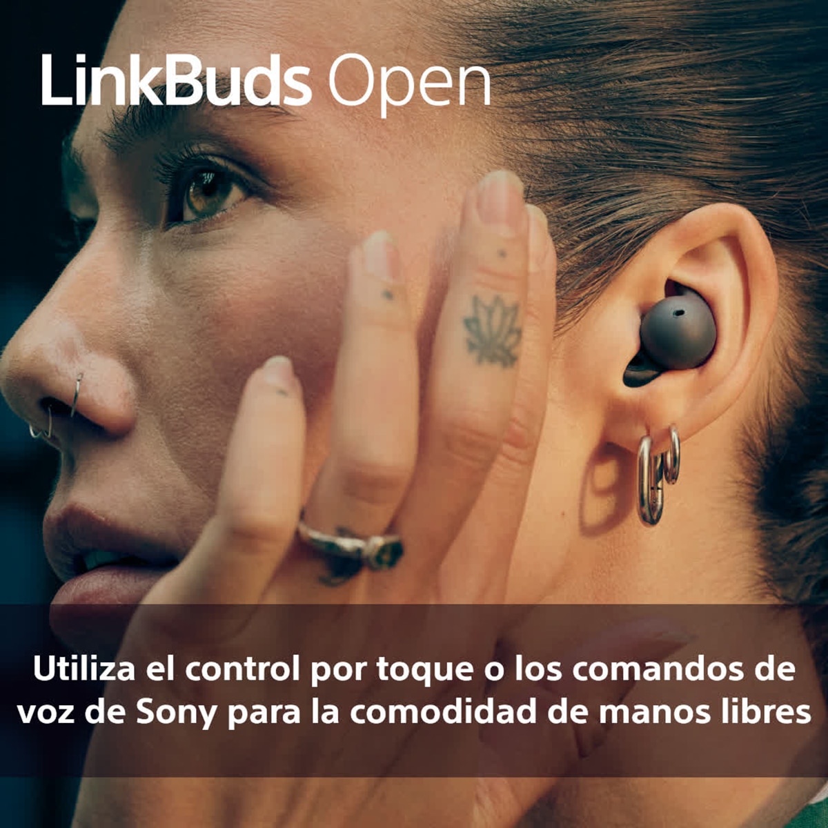 Sony LinkBuds Open Inalámbricos, Auriculares conexión multipunto, 22h batería, iOS, Android y PC- Negro Negro-9