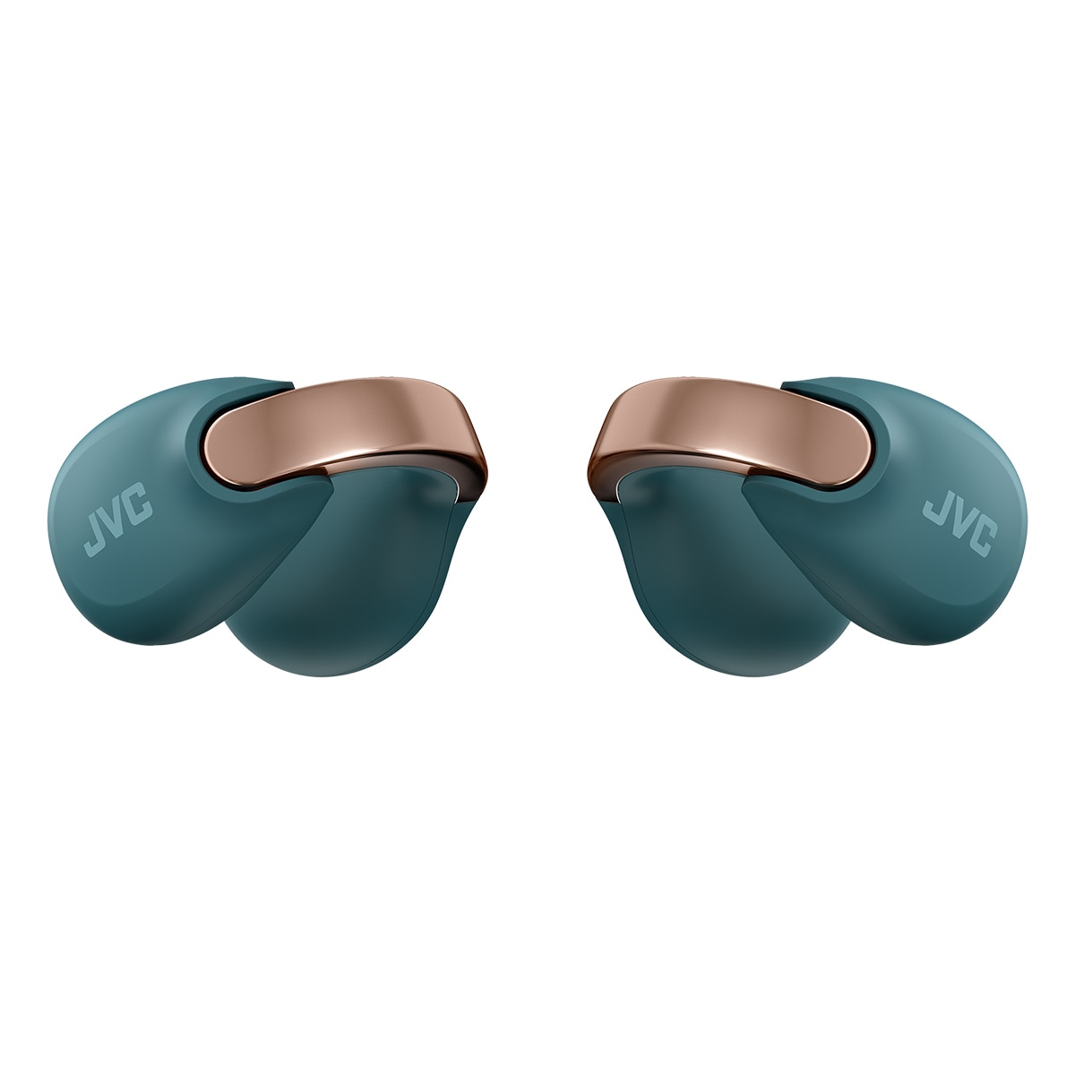 Auriculares abiertos Nearphones JVC HA-NP1T, tipo "piercing" inspirados en una joya Azul-5
