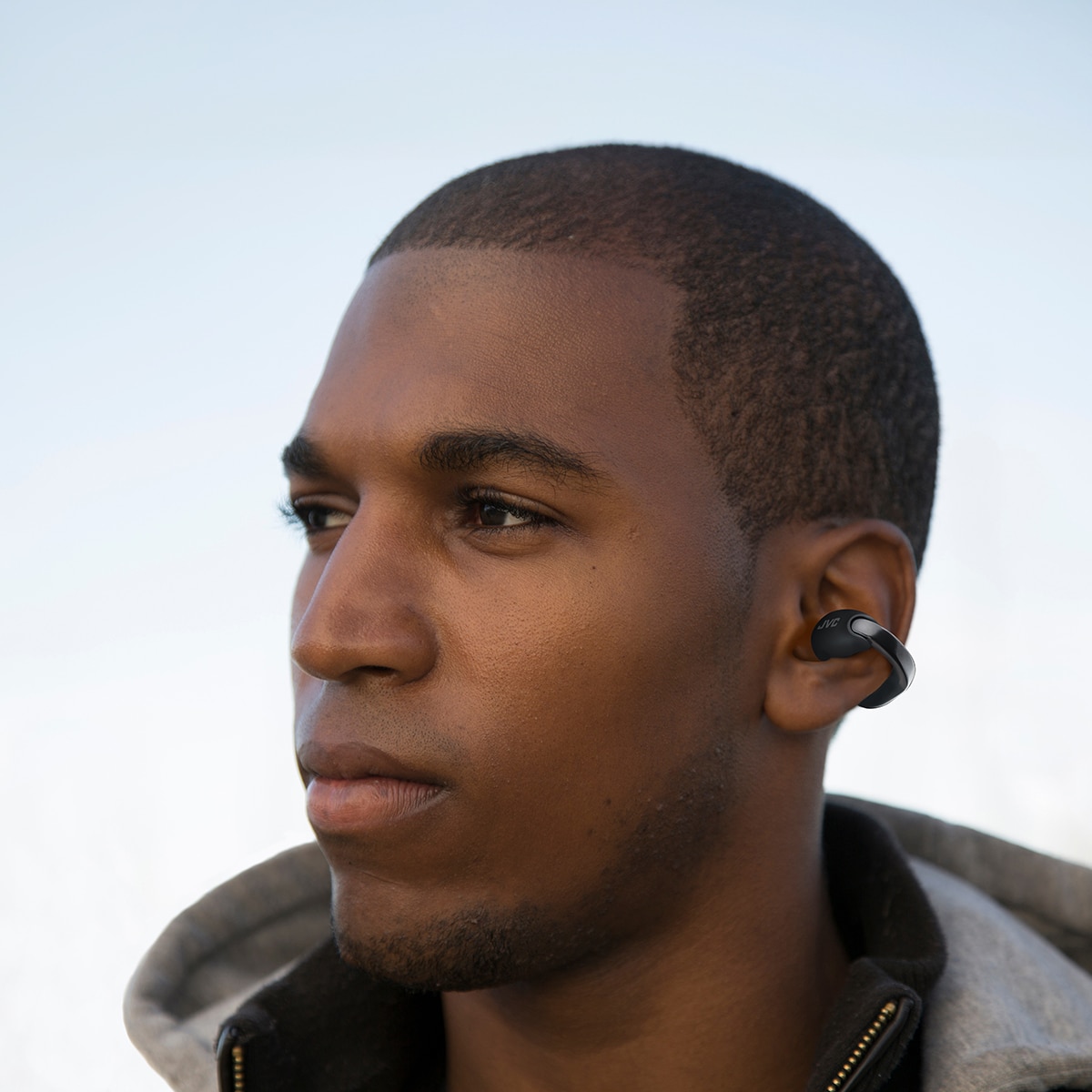 Auriculares abiertos Nearphones JVC HA-NP1T, tipo "piercing" inspirados en una joya Negro-8