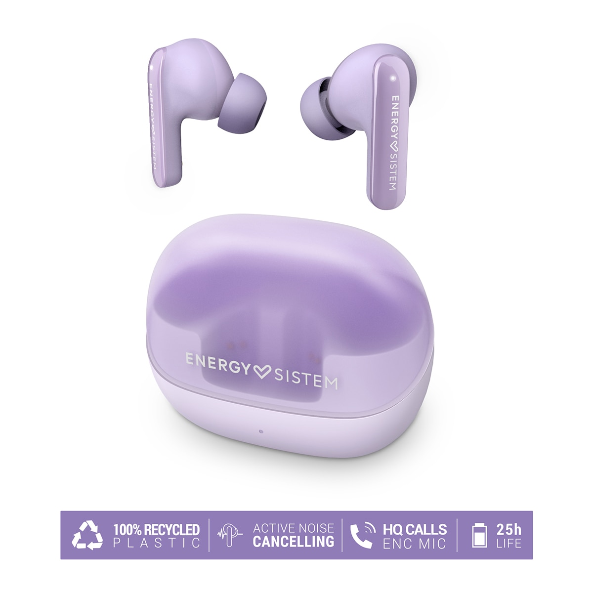 Auriculares True Wireless Energy Sistem Serenity, ANC, Bluetooth 5.3, IPX 4 Violeta-2