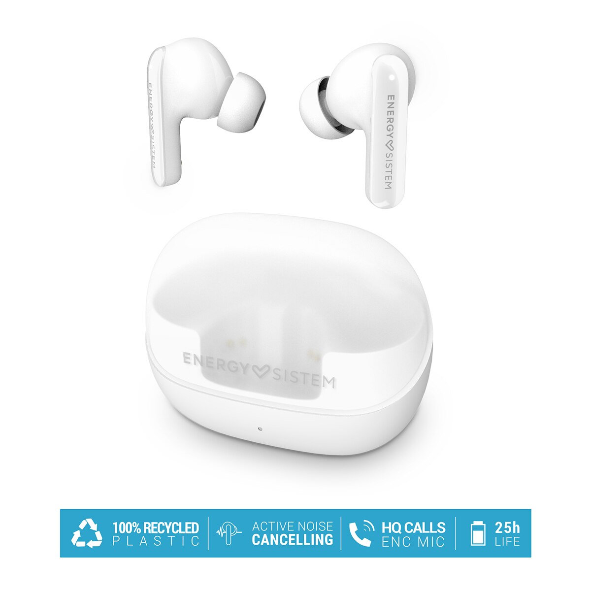 Auriculares True Wireless Energy Sistem Serenity, ANC, Bluetooth 5.3, IPX 4 - Blanco Blanco-2
