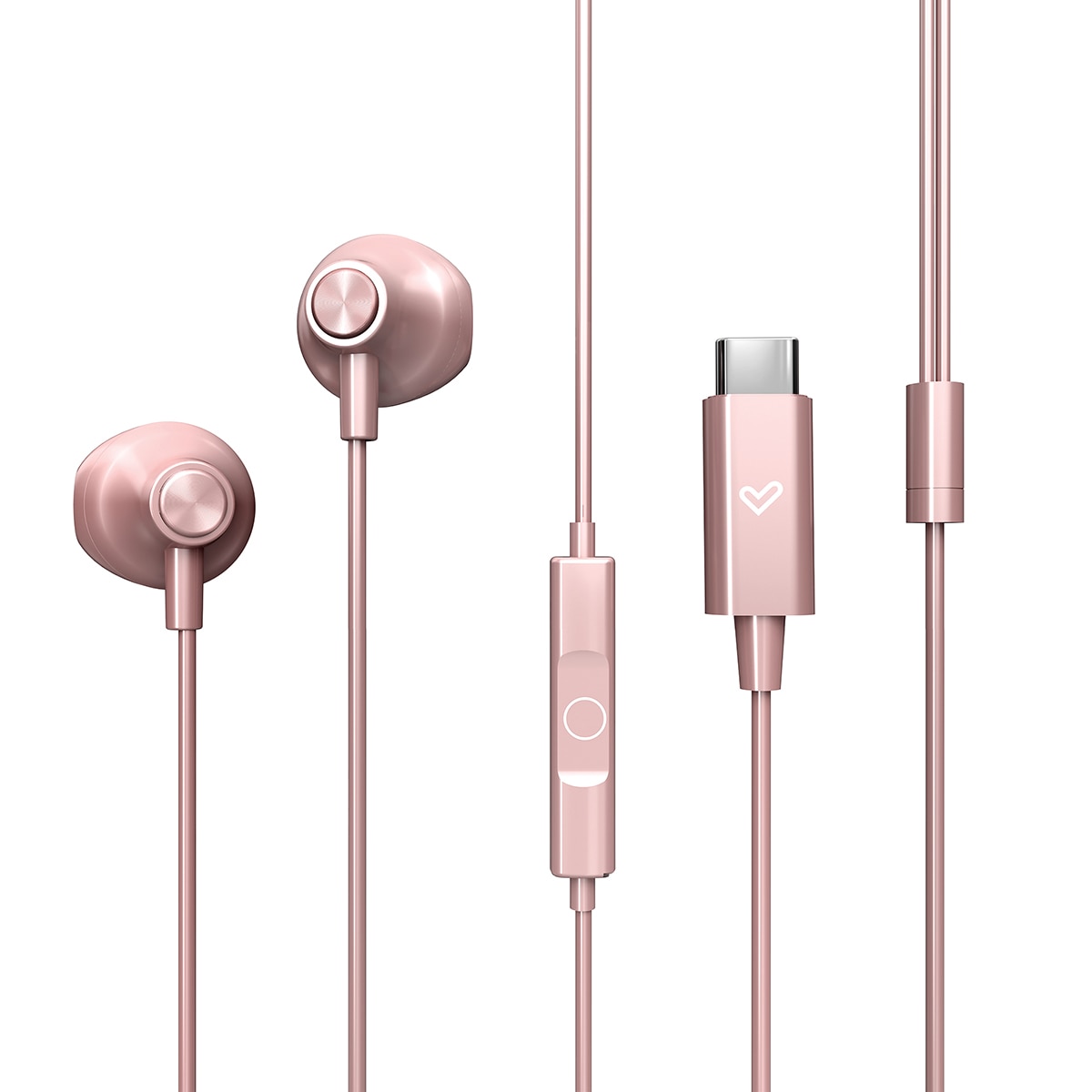 Imagen 0 de Auriculares de botón con cable Energy Sistem Easypods con micrófono incorporado, usb-c, rosa