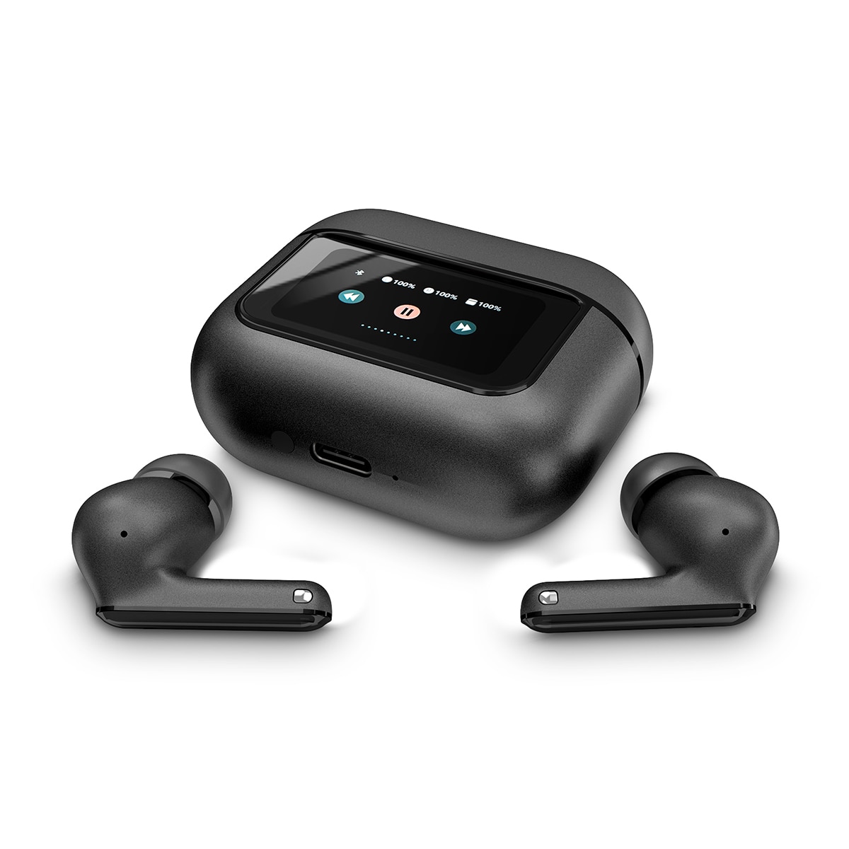Auriculares True Wireless Energy Sistem Display, ANC, Bluetooth 5.4, IPX5, Negros Negro-5