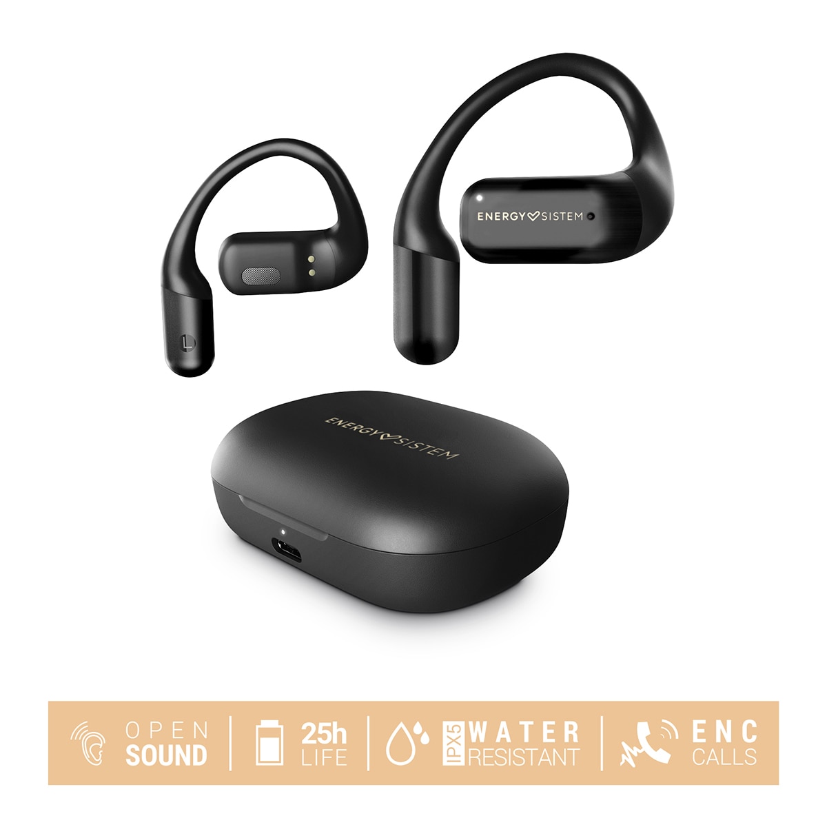Auriculares True Wireless Energy Sistem Openwave, Bluetooth 5.4, IPX5, Negros Negro-5