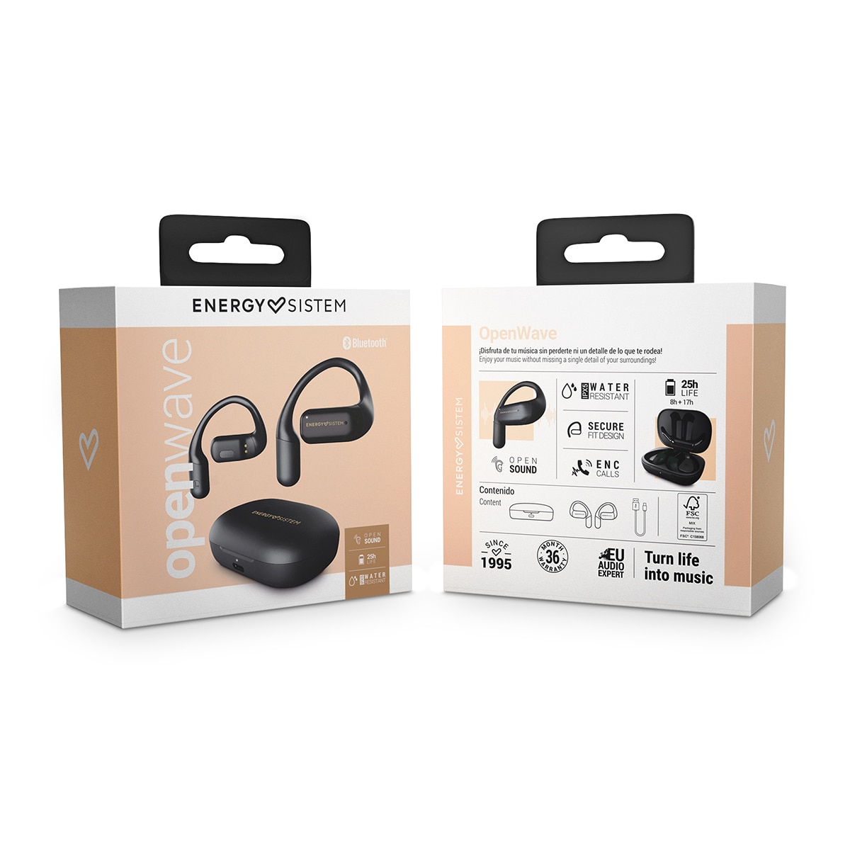 Auriculares True Wireless Energy Sistem Openwave, Bluetooth 5.4, IPX5, Negros Negro-9