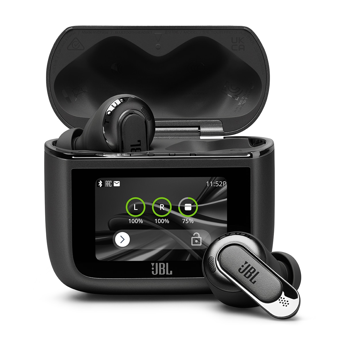 Auriculares True Wireless JBL Tour Pro 3 con cancelación de ruido y funda de carga inteligente Smart Charging Case Negro-2
