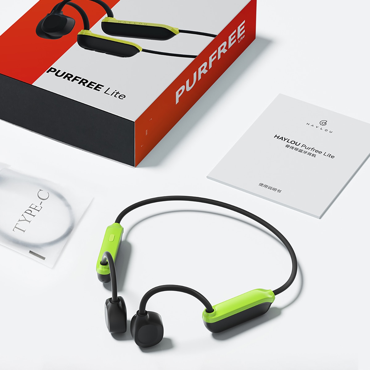 Auriculares deportivos de conducción osea Haylou BC04, Bluetooth 5.2 Negro-5