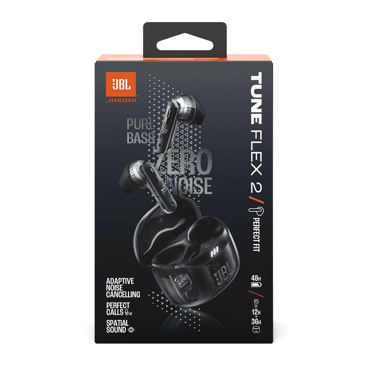 Auriculares JBL Tune Flex 2 True Wireless con cancelación de ruido Negro translúcido-2