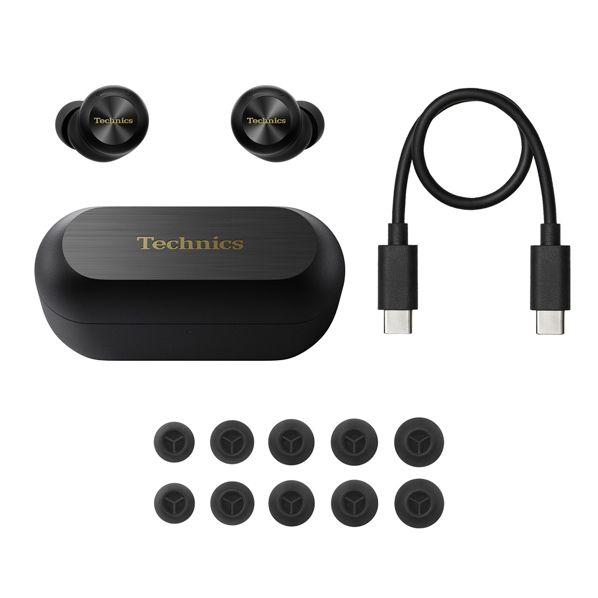 Auriculares True Wireless Technics AZ100 con cancelación de ruido, LDAC y Voice Focus AI Negro-6