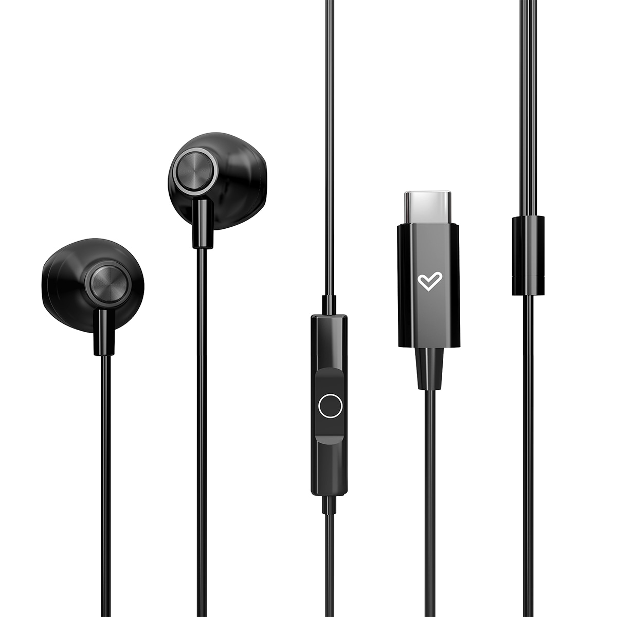Auriculares de botón Energy Sistem EasyPods Type C Space con micrófono y voice assistant Negro-1