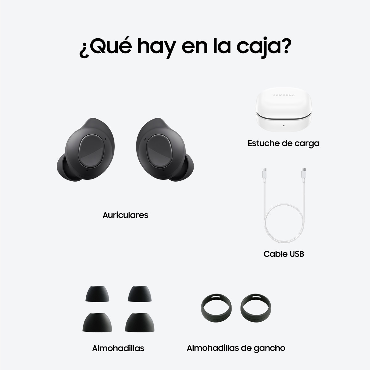 Auriculares True Wireless Samsung Galaxy Buds FE con cancelación activa de ruido Grafito-9