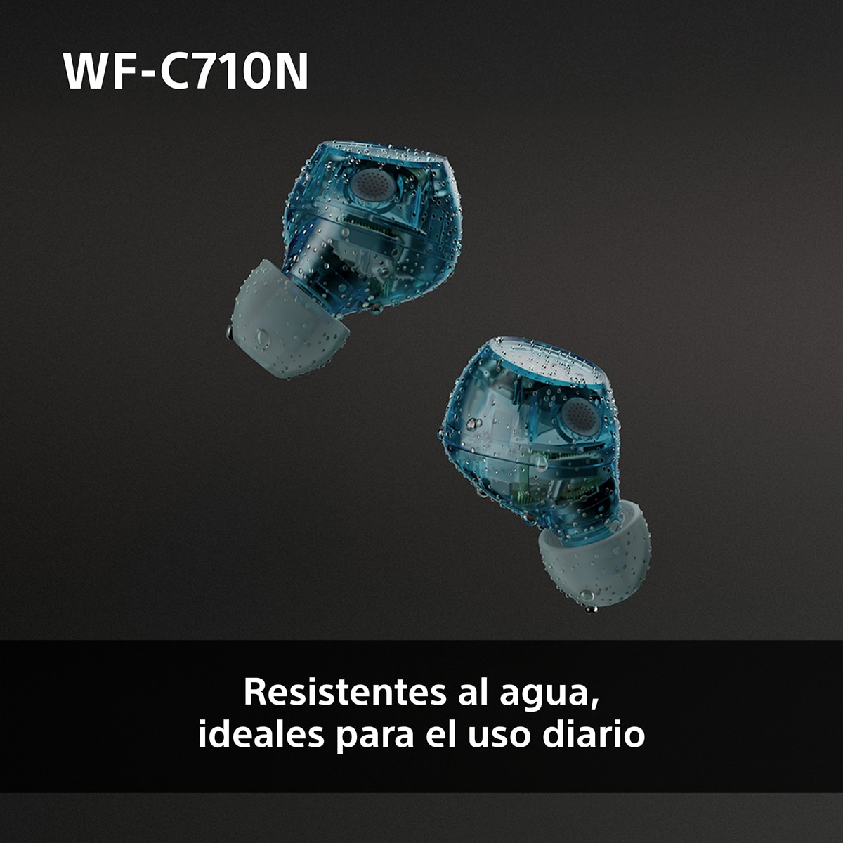Sony WF-C710N Auriculares Inalámbricos, Cancelación de ruido, táctiles, Multipunto, IPX4, 40h. de batería, iOS, Android y PC Azul-10