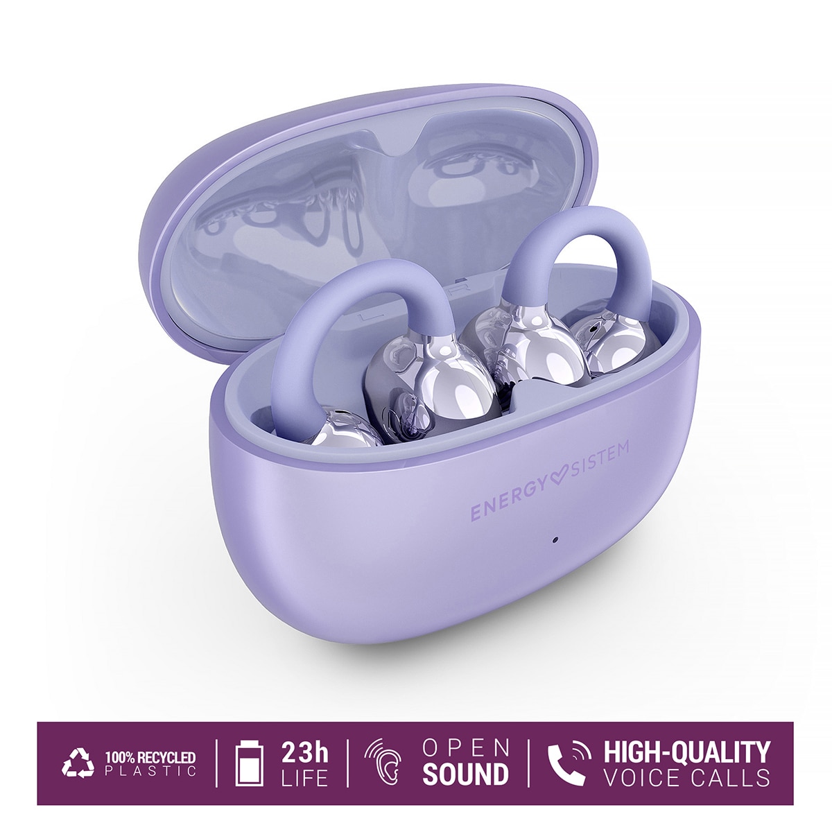 Auriculares True Wireless Energy Sistem ChicPods Bluetooth Open Sound - Violeta Violeta-7