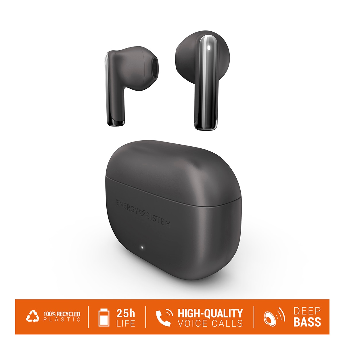 Auriculares True Wireless Energy Sistem StyleBuds Bluetooth, cancelación de ruido en micrófono, hasta 25h. autonomía y resistencia IPX4 Negro-6