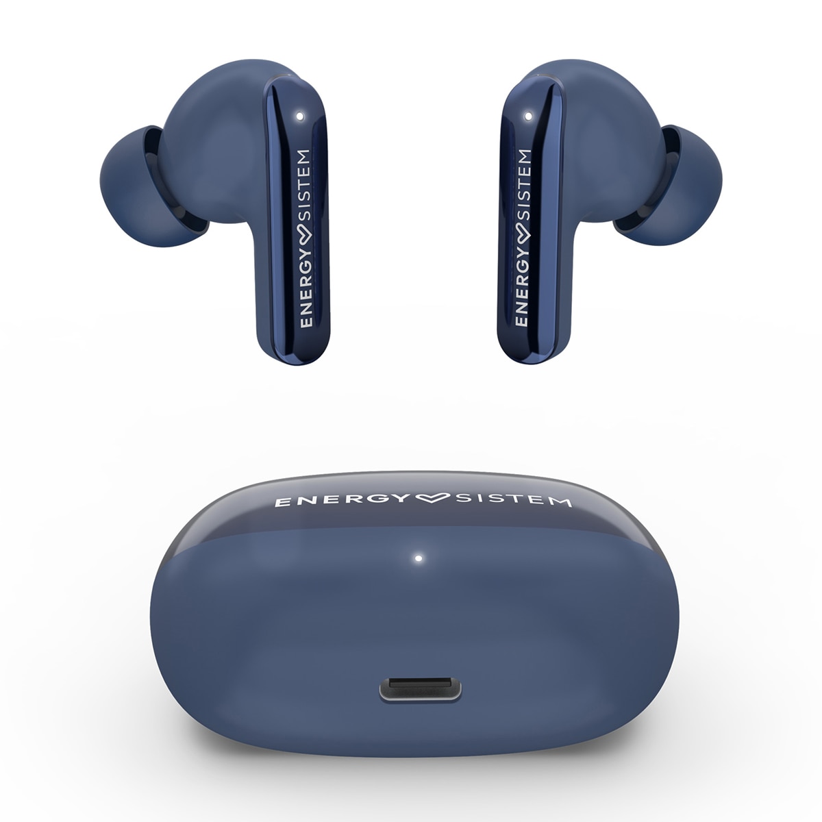 Auriculares de botón Energy Sistem Serenity ANC Ultra Bluetooth, Cancelación de Ruido Híbrida, 25h batería, Carga Inalámbrica Qi, Resistencia IPX4 Azul-3