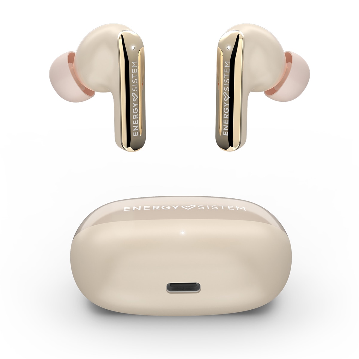 Auriculares de botón Energy Sistem Serenity ANC Ultra Bluetooth, Cancelación de Ruido Híbrida, 25h batería, Carga Inalámbrica Qi, Resistencia IPX4 - Rosa Rosa-3