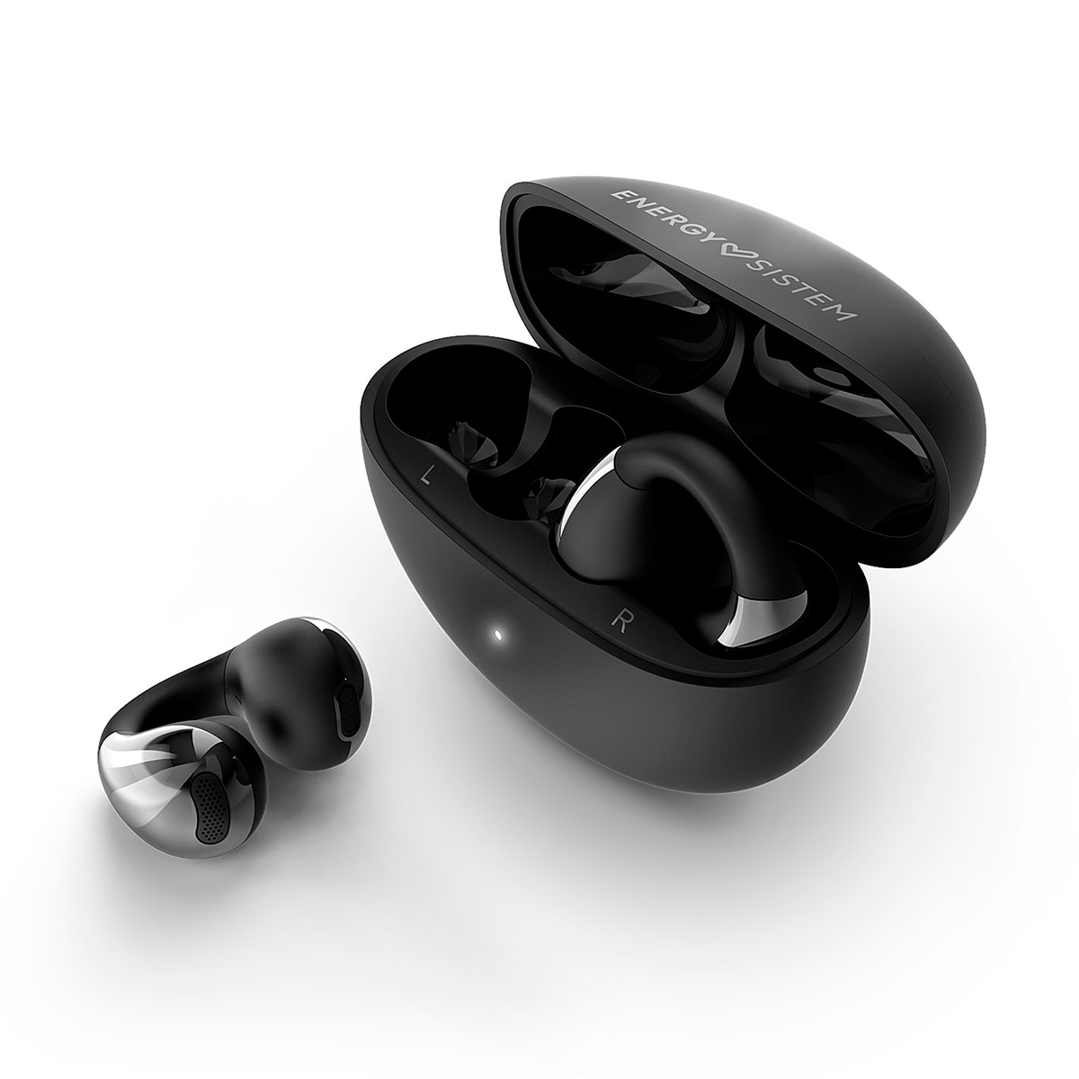 Auriculares True Wireless Energy Sistem CoolPods, Open Sound. 25h batería, cancelación de ruido en llamadas, resistencia IPX4, Multipunto Negro-6