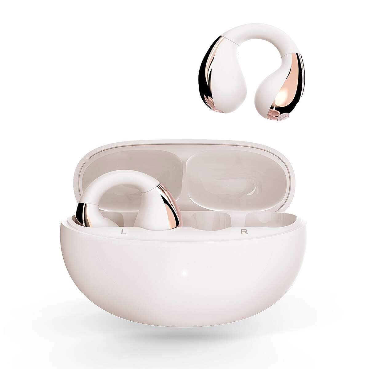 Auriculares True Wireless Energy Sistem CoolPods, Open Sound. 25h batería, cancelación de ruido en llamadas, resistencia IPX4, Multipunto - Crema Crema-3