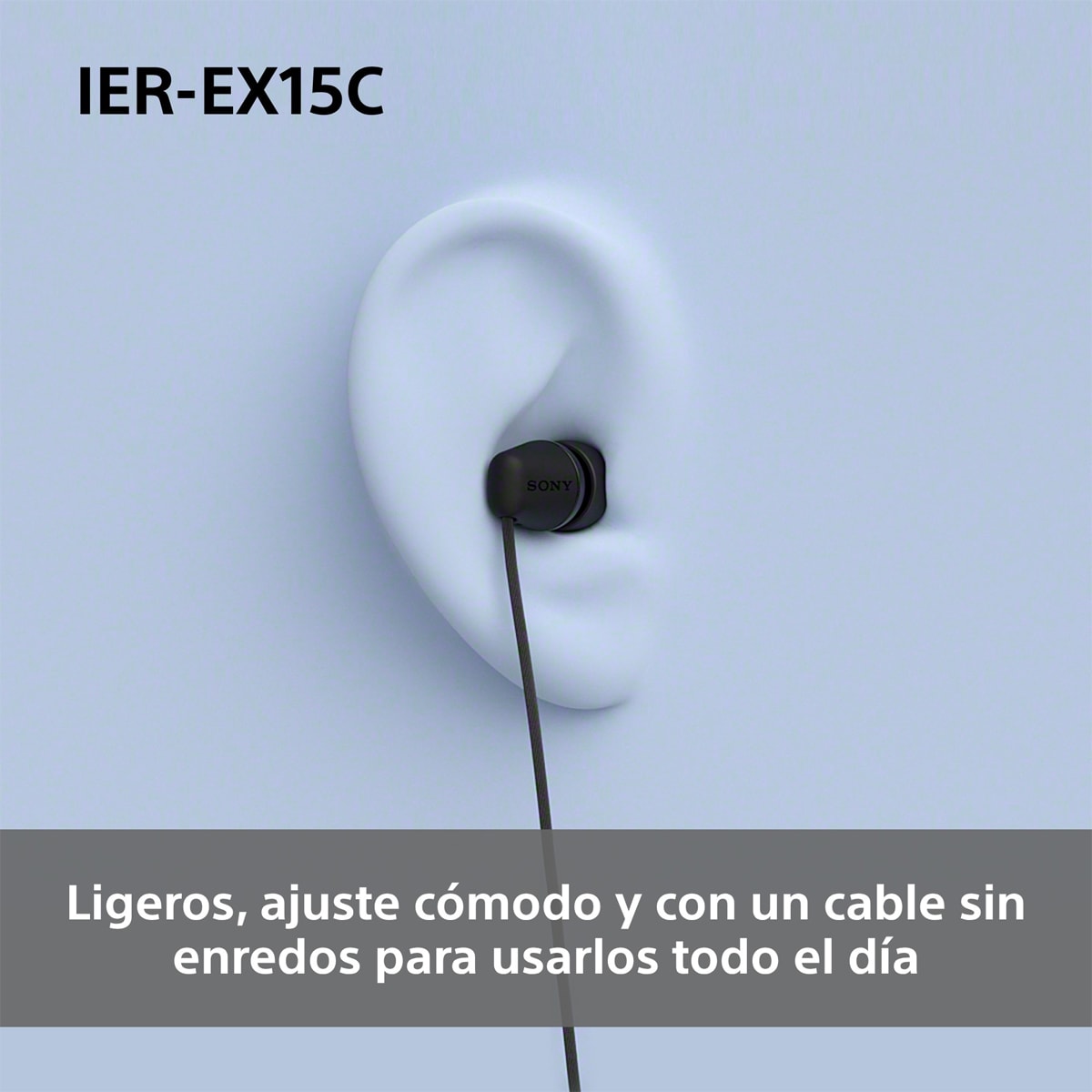 Auriculares de botón Sony IER-EX15C con micro y cable USB-C Negro-4