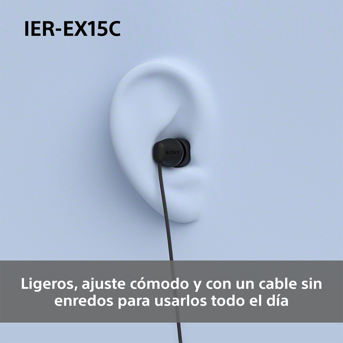Auriculares de botón Sony IER-EX15C con micro y cable USB-C - Azul Azul-4