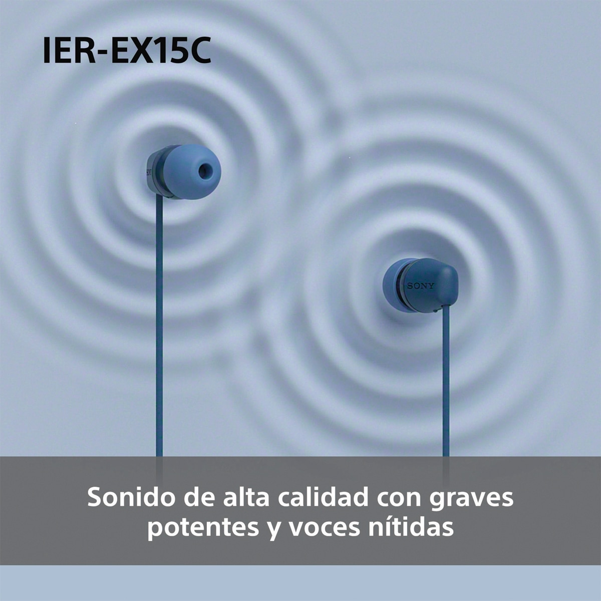 Auriculares de botón Sony IER-EX15C con micro y cable USB-C - Azul Azul-5