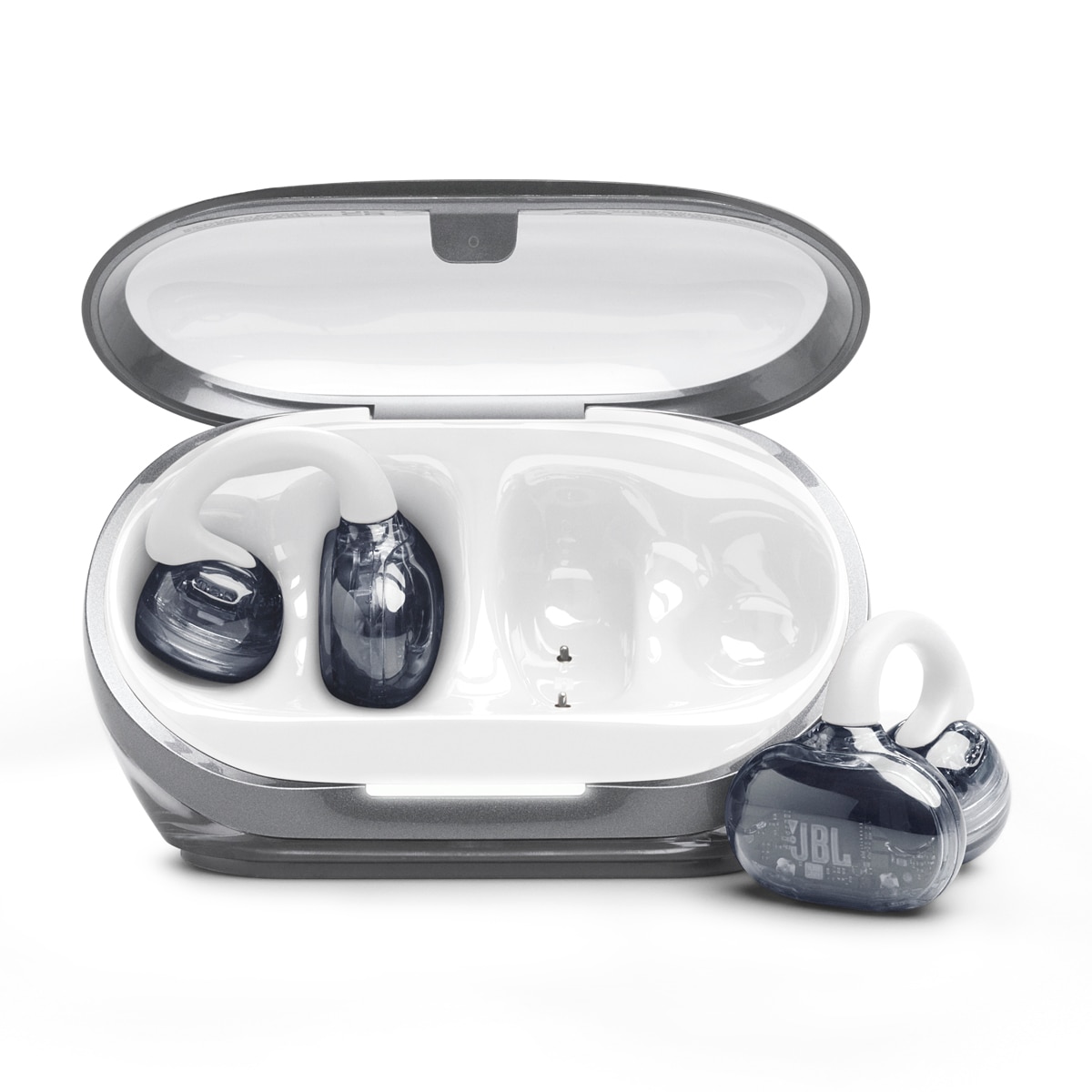 Auriculares True Wireless de conducción de aire JBL Soundgear Clips, IP54, hasta 32h. reproducción total, carga rápida. - Blanco Blanco-2