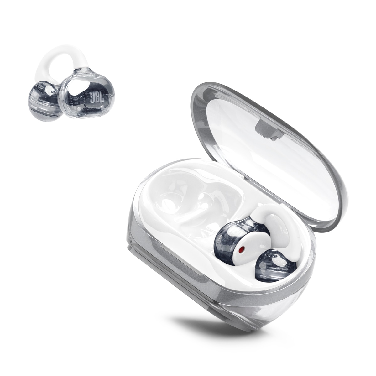 Auriculares True Wireless de conducción de aire JBL Soundgear Clips, IP54, hasta 32h. reproducción total, carga rápida. - Blanco Blanco-10