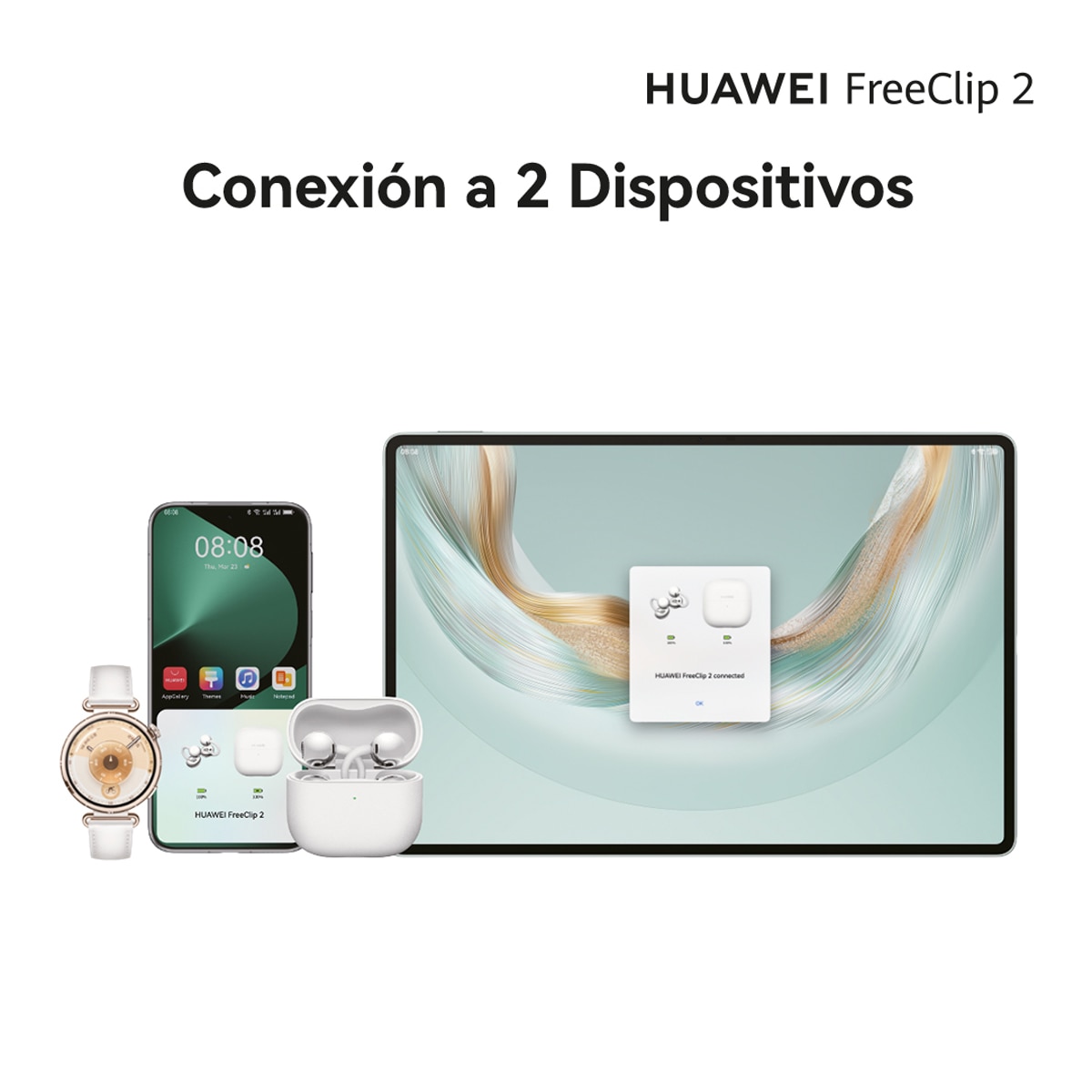 Auriculares True Wireless Huawei FreeClip 2 - Blanco Blanco-16