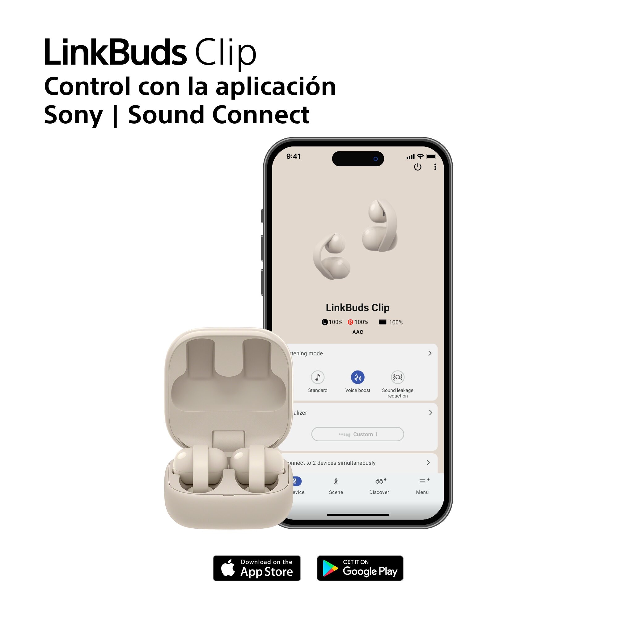 Auriculares inalámbricos Sony LinkBuds Clip, Bluetooth, IPX4, 37 horas de Batería Negro-11