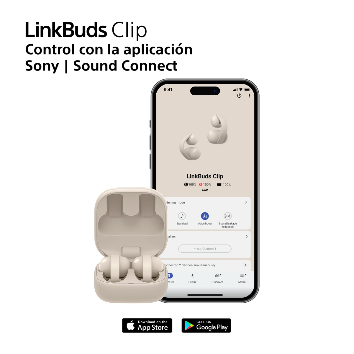 Auriculares inalámbricos Sony LinkBuds Clip, Bluetooth, IPX4, 37 horas de Batería - Lavanda Lavanda-11