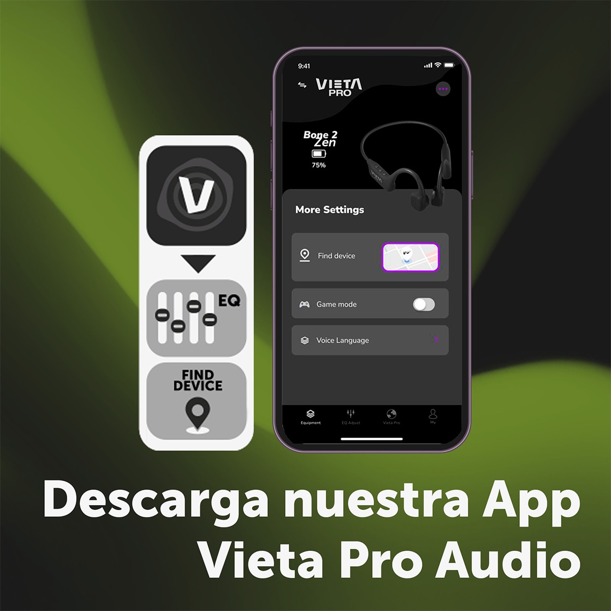 Imagen 11 de Auriculares de conducción ósea Vieta Pro Bone 2, Bluetooth, - Negro Negro