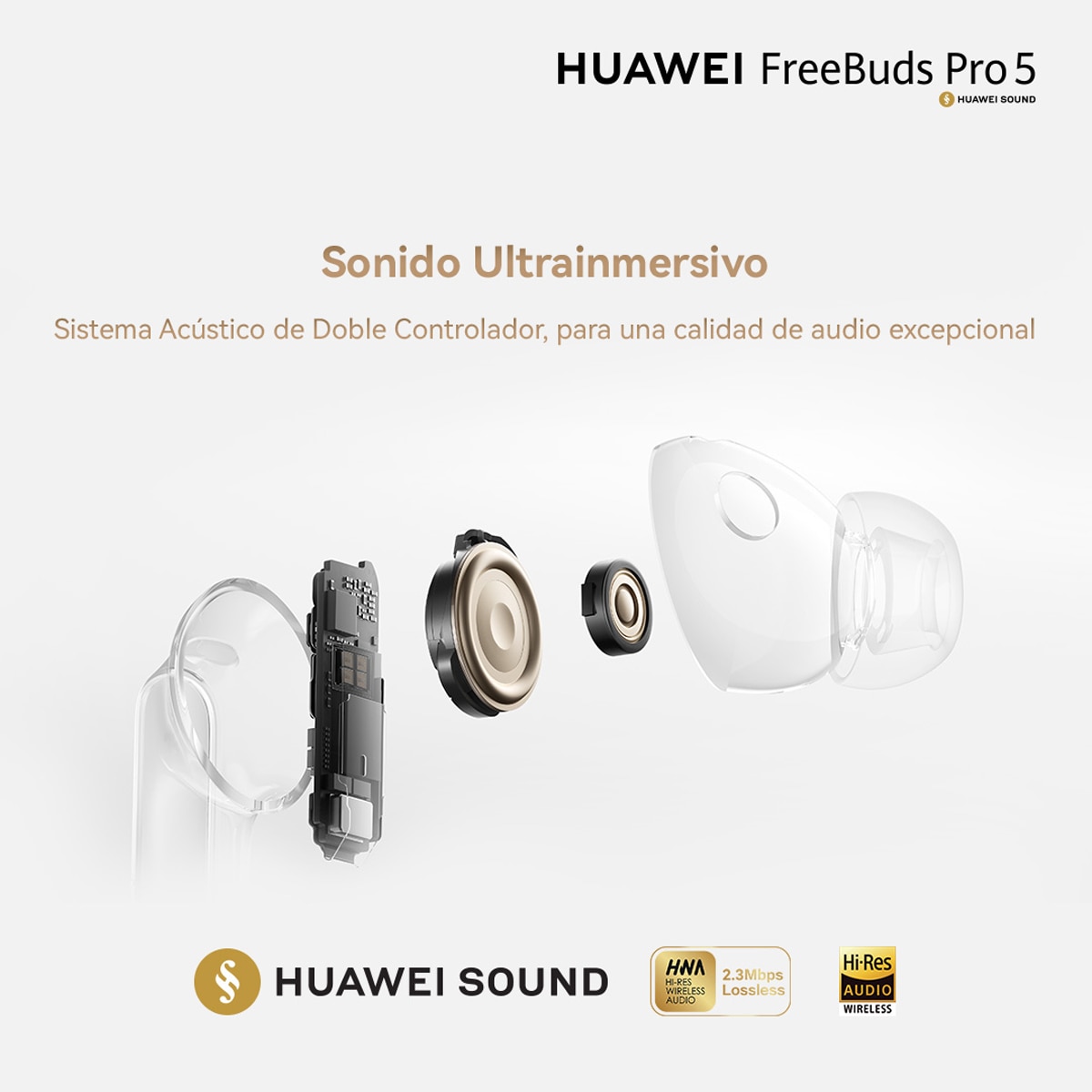Auriculares True Wireless Huawei Freebuds Pro 5, ANC, Bluetooth Blanco-10